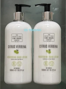 2-Pk THE SCOTTISH FINE SOAPS COMPANY ~ CITRUS VERBENA Bergamot Lemon HAND LOTION - Picture 1 of 4