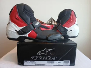 ALPINESTARS SMX 1 R VENTED BLACK WHITE RED US 9.5 EURO 44 - Picture 1 of 3