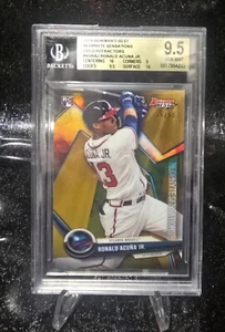 2018 Bowmans Best RONALD ACUNA JR *NEOPHYTE ROOKIE GOLD REFRACTOR* /50 BGS 9.5 - Picture 1 of 2