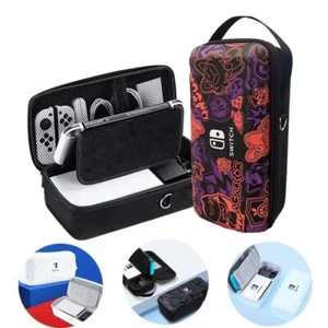 For Nintendo Switch OLED Handheld Storage Bag PU Carrying Case Protective Pouch - Picture 1 of 13