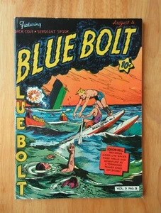 Golden Age BLUE BOLT Vol. 3, #3 (1942) *HTF High/Higher Grade! White Pgs!* (VF) - Picture 1 of 8