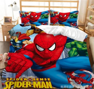 Three Piece Anime Avengers Spider-Man Peter Parker Cosplay Bedding Gift Set - Picture 1 of 7
