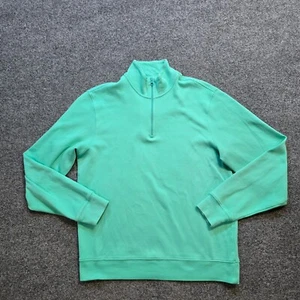 Vineyard Vines Sweater Mens Small Green 1/4 Zip  Knit Pima Cotton Career Casual - Picture 1 of 10