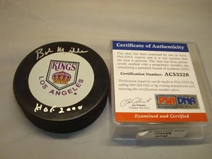 Bob Miller Signed Los Angeles Kings Hockey Puck Autographed PSA/DNA COA 1C - Picture 1 of 4