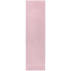 Vamos Plain Simple Pink Soft Modern Contemporary Floor Rug Runner - 80x300cm - Picture 1 of 5