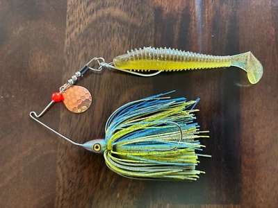 Sims Tackle 3/8 oz Spinnerbait/Swimbait Predator Bluegill com lâmina de cobre - Imagem 1 de 4