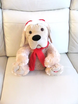 Singing Puppy/dog Animated Plush Toy Christmas Musical Homebase - Image 1 of 4