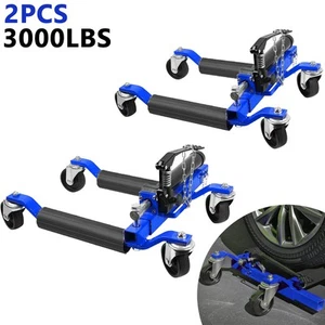2PC 1500lbs Hydraulic Positioning Car Wheel Dolly Jack Lift Skates Vehicle Mover - Picture 1 of 8