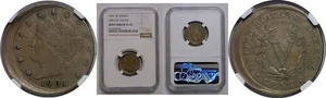1901 Off-Center  Liberty Nickel   NGC VF-35 - Picture 1 of 3