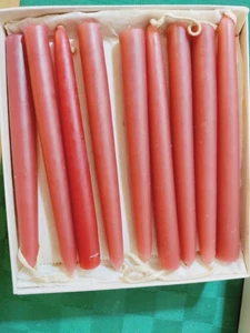 29 Williamsburg Soap Candle Co 5" Slims TAVERN RED Unscented Vintage 1983 FREESH - Picture 1 of 2