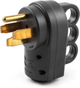 Enchufe de repuesto para autocaravana Nema 14-50P 50 amperios macho, enchufe de montaje de alimentación 125/250 V con H - Imagen 1 de 5