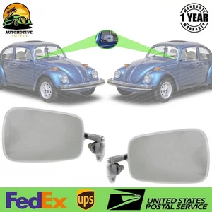 Mirror Set Passenger & Driver Side For 1968-1977 Volkswagen Beetle Chrome Sedan - Picture 1 of 14