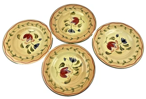 PFALTZGRAFF NAPOLI SET 4 piatti dipinti a mano 9'' gres insalata dessert - Foto 1 di 4