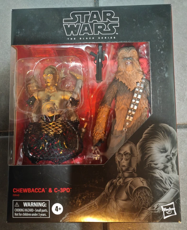 STAR WARS 6" BLACK SERIES CHEWBACCA & C-3PO IN CARGO NET GENUINE EXCLUSIVE NEW - Image 1 of 3