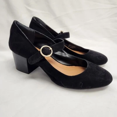 Style & Co Women's 9M Jurnae black Suede Ankle Strap Mary Jane Pumps - Image 1 of 4