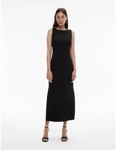 Witchery Textured Stitch Knit Dress XXS (AU 6) Midi Black - Picture 1 of 9