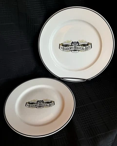 Academy of Magical Arts Dinner & Salad Plate Magic Castle TUXTON California Owl - Picture 1 of 12