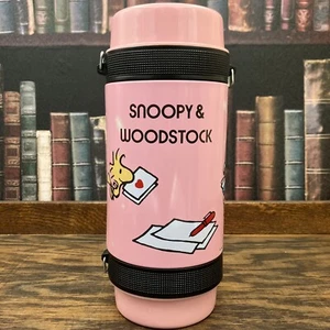 Vtg Snoopy And WoodstockPeanuts 1958-1965 Schulz RARE Glass Bottle - Picture 1 of 18