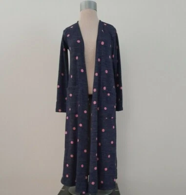 Cárdigan largo suéter elástico a lunares manga larga talla S LuLaRoe con bolsillos Foto 1 de 4