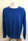 NWT TOMMY HILFIGER MENS Blue Crew Neck Sweater FREE SHIP