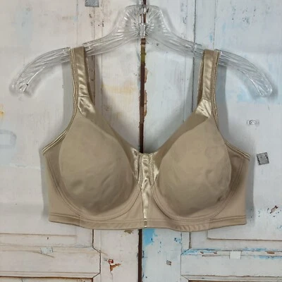 Playtex 18 Hour Silky Soft Smoothing Bra 4803 Damask/Nude Size 36D Wirefree - Image 1 of 4