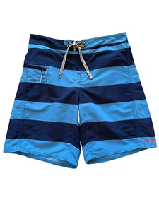 Patagonia Wavefarer Board Shorts - Costume da bagno a righe blu - Uomo 30 - Foto 1 di 8