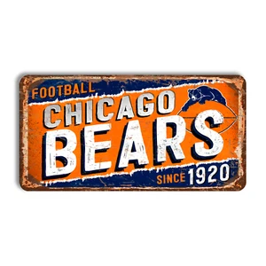 Metal sign Chicago Bears vintage Chicago Bears home sign Chicago Bears NFL - Picture 1 of 10