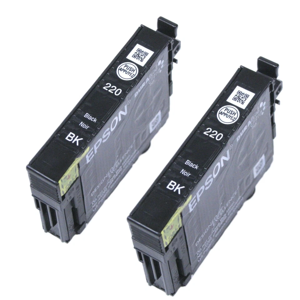 Genuine Epson 220 2Pk Black Ink WF2630 WF2660 XP420 WF2650 XP424 XP320  - Image 1 of 1