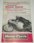 Oulton Park 5Th August 1963 Motor Cycle Racing Championships Official Programme