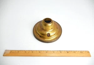 Vintage Messing Deckenvordach mit vergoldeter Oberfläche. 5 1/16" Durchmesser #19. - Bild 1 von 9