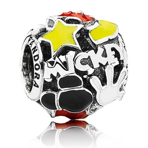 NIB Authentic PANDORA Disney Park Exclusive MICKEY MANIA Body Parts CHARM Silver - Picture 1 of 6