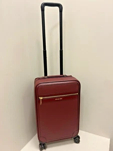 Michael Kors MK Suitcase Small Trolley Carry-on Luggage Bag (Oxblood) For Travel - Picture 1 of 22