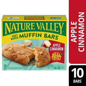 Nature Valley Soft-Baked Muffin Bars Apple Cinnamon Snack Bars 10 Bars 12.4 OZ - Picture 1 of 24