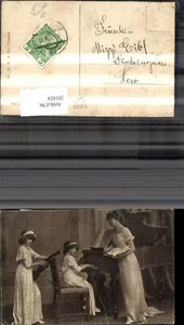 201024,Frau Mädchen a. Klavier Geige Gesang  - Picture 1 of 1