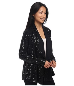 KAREN KANE CARDIGAN * BLACK SEQUIN * GORGEOUS * SMALL (or Med?) * NWT * was $168 - Picture 1 of 5