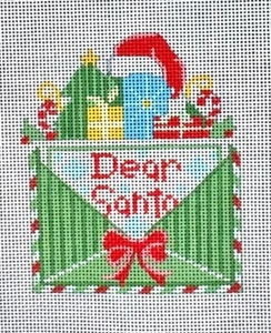Danji Designs Dear Santa Envelope Ornament Handpainted Needlepoint Canvas - Picture 1 of 1
