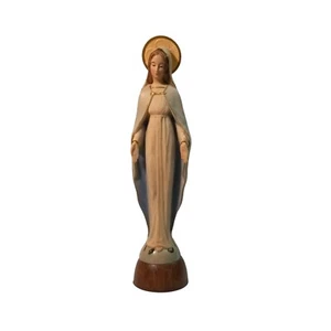 Vintage Madonna Figurine Mother Mary Open Arms Made In Italy Plastic Catholic - Picture 1 of 12