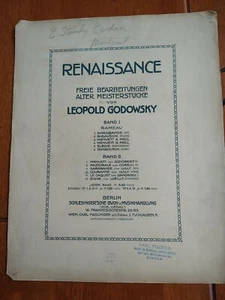 Courante by JB Lully Reinterpretation by Leopold Godowsky Renaissance # 10 1906 - Picture 1 of 5