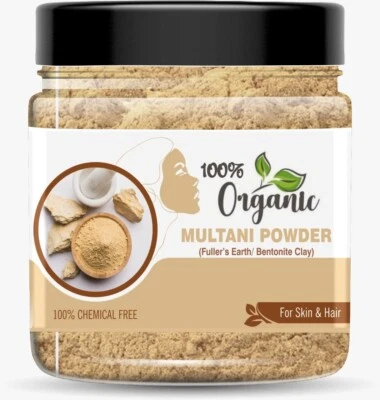 Organic Pure Multani Mitti Powder (Fuller's Earth) Skin Face Clays (350g) - Image 1 of 3