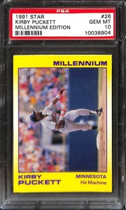 1991 STAR #26 KIRBY PUCKETT MILLENNIUM EDITION PSA 10 10038904
