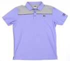 Cutter & Buck Mens Purple 100% Polyester Polo Size M Round Neck Button