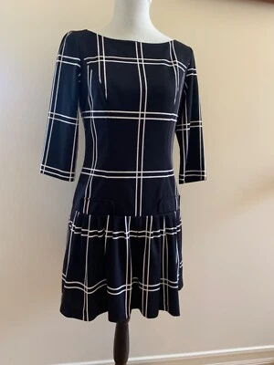Vestido plisado a cuadros negro blanco Red Saks Fifth Avenue para mujer y niña talla 6 Foto 1 de 4