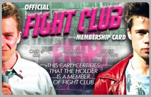 Fight Club Brad Pitt Lizenzkarte Neuheit Ausweis - Bild 1 von 1