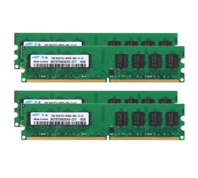 8GB Samsung 4pcs 2GB 2RX8 PC2-6400 DDR2 800Mhz 240pin DIMM NONECC Desktop Memory - Image 1 of 4