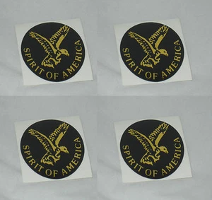 SET OF 4 SPIRIT OF AMERICA WHEEL RIM CENTER CAP STICKER DECAL 1-11/16" or 43MM - Picture 1 of 1