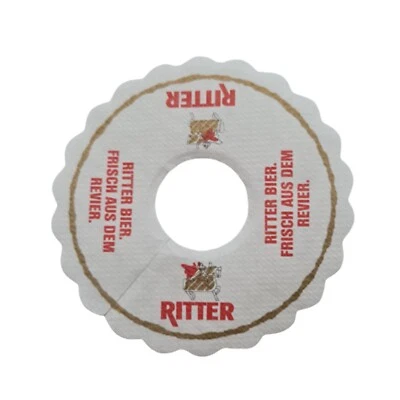 10x Ritter Bier Pilsdeckchen Bierrosette Pilsrosette Pilskragen Tropfenfänger - Bild 1 von 3