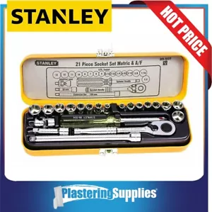 Stanley Socket Set 21 Piece 1/4" Drive Metric SAE Imperial 89-507 - Picture 1 of 2