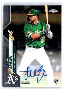 Autógrafos de novato Topps 2020 cromados #RA-SB Seth Brown - Imagen 1 de 2
