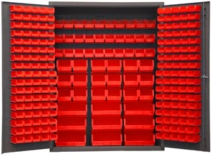 Durham SSC-227-NL-1795, Gabinete con 227 Contenedores Rojos y Puertas Rasantes, 60"x24"x78" Foto 1 de 1