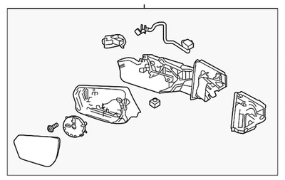 Espejo retrovisor de puerta lateral genuino GM sin cubierta 84604243 Foto 1 de 4